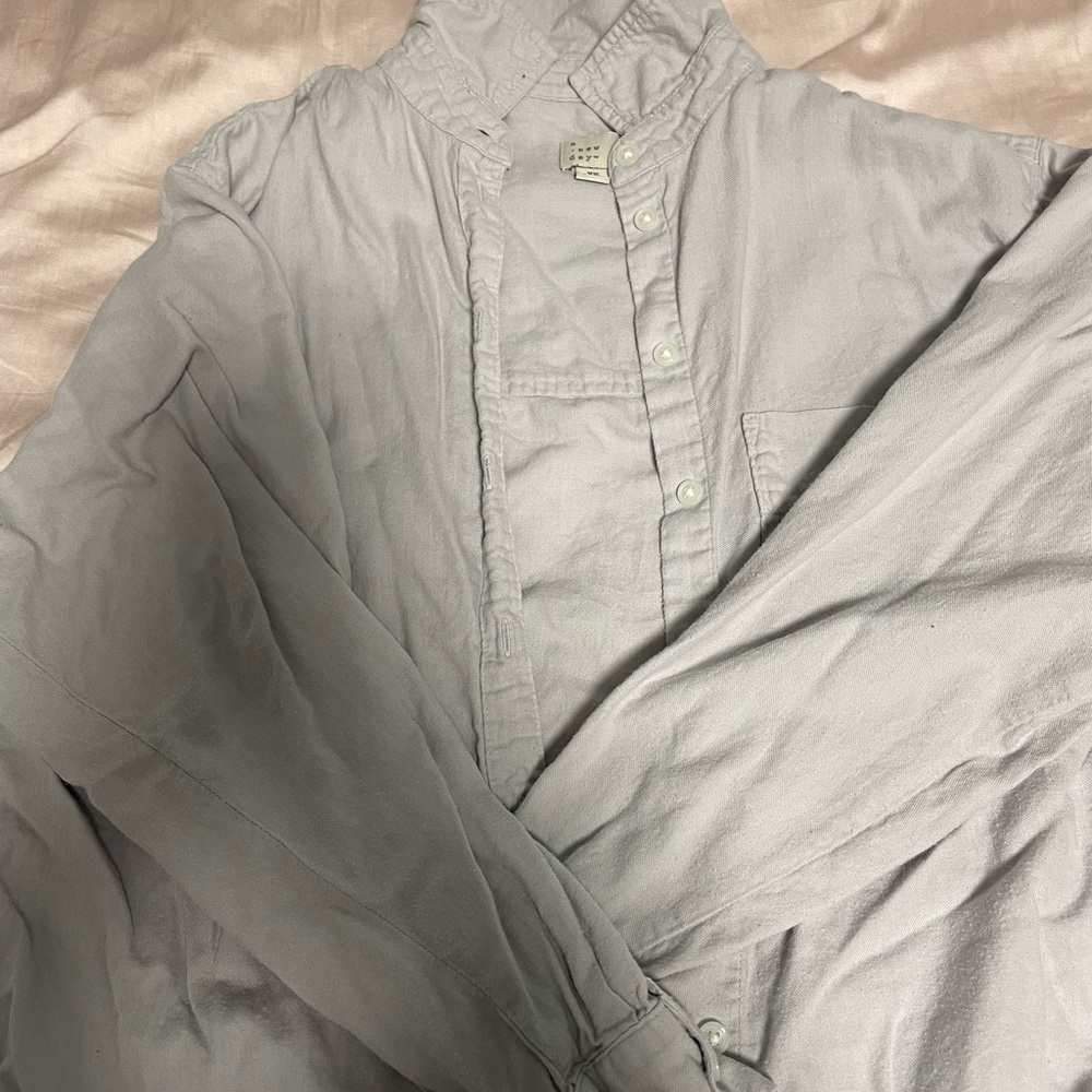 blueish-grey target coverup/flannel